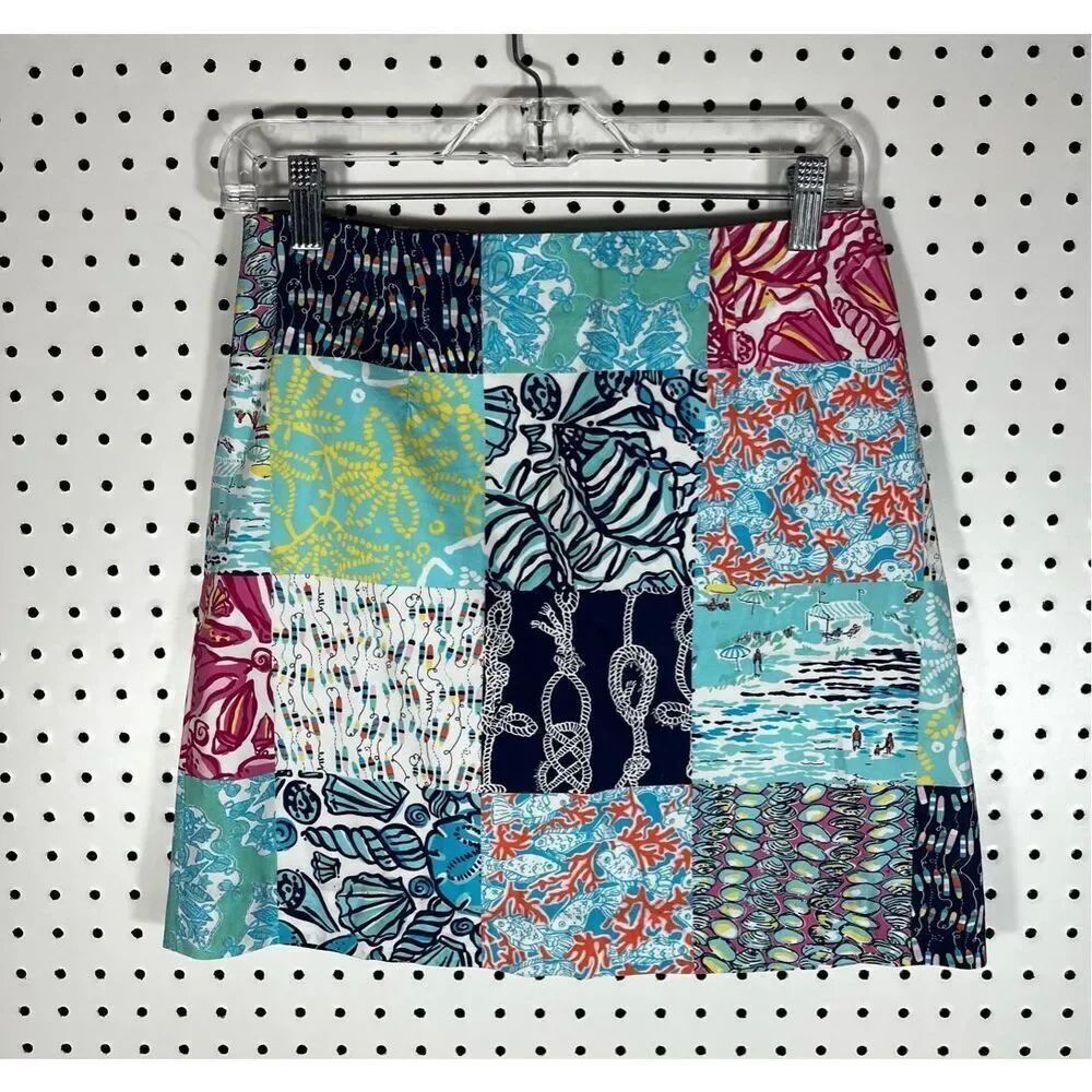 Lilly Pulitzer patchwork skirt size 0